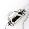 LOEWE Gate Mini Top Handle Leather 2Way Handbag in Gray Secondhand