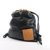 LOEWE Puffy Yago Leather x Nylon Backpack in Black x Brown Secondhand