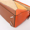 LOEWE Puzzle Medium Raffa x Leather 2Way Handbag in Orange x Brown x Beige Secondhand
