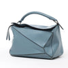 LOEWE Puzzle Medium Leather 2Way Handbag in Blue Secondhand