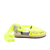 Loewe STARMARK  Bijou Ribbon Strap Fabric Sandals in Yellow 791910, Size 37 EU Secondhand