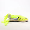 Loewe STARMARK  Bijou Ribbon Strap Fabric Sandals in Yellow 791910, Size 37 EU Secondhand
