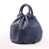 LOEWE Bounces Leather Handbag in Navy Blue Secondhand