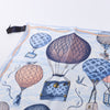 Louis Vuitton "up AND away" 100% Silk Scarf in Blue M78448 Secondhand