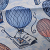 Louis Vuitton "up AND away" 100% Silk Scarf in Blue M78448 Secondhand