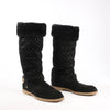 Louis Vuitton 12 years Suede Boots in Black, Size 40.5 EU Secondhand
