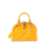 Louis Vuitton Alma BB Monogram Vernis 2Way Handbag in Yellow M91697 Secondhand