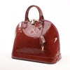 Louis Vuitton Alma GM Vernis Handbag in Burgundy M93594 Secondhand