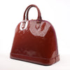 Louis Vuitton Alma GM Vernis Handbag in Burgundy M93594 Secondhand