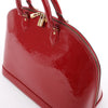 Secondhand Louis Vuitton Alma GM Vernis Leather Handbag in Red M93596