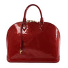 Secondhand Louis Vuitton Alma GM Vernis Leather Handbag in Red M93596