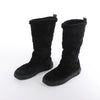 Louis Vuitton Breezy line 19-year Monogram Suede x Sheepskin Boots in Black CL0169, Size 38 EU Secondhand