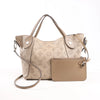 Louis Vuitton Hina Monogram Mahina Leather Shoulder Bag in Beige M54351 Secondhand