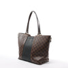 Louis Vuitton Jersey MM Damier x Leather 2Way Shoulder Bag in Brown x Black N44023 Secondhand