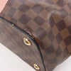 Louis Vuitton Jersey Damier x Leather 2Way Shoulder Bag in Brown x Pink N44041 Secondhand