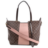 Louis Vuitton Jersey Damier x Leather 2Way Shoulder Bag in Brown x Pink N44041 Secondhand
