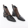 Louis Vuitton Jumble Line 19-year Monogram PVC & Leather Ankle Boots in Black × Brown MA0169, Size 39.5 EU Secondhand