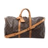 Louis Vuitton Keepall Bandoulière 50 Monogram Canvas Travel Bag in Brown M41416 Secondhand