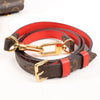 Louis Vuitton Monogram Marignan 2Way Female Handbag in Brown x Red M44286 Secondhand