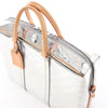 Secondhand Louis Vuitton Neo Porte Documents Voyages Monogram Mirror Handbag in Silver M58755