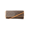 Secondhand Louis Vuitton Pochette Twin GM Monogram Canvas Crossbody Bag in Brown M51852