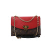 Louis Vuitton Saint Placide Monogram x Taurillon Crossbody Bag in Brown x Red M43713 Secondhand