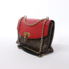 Louis Vuitton Saint Placide Monogram x Taurillon Crossbody Bag in Brown x Red M43713 Secondhand