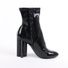 Louis Vuitton Silhouette Lines Patent Leather Ankle Boots in Black BR0137, Size 37.5 EU Secondhand