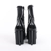 Louis Vuitton Silhouette Lines Patent Leather Ankle Boots in Black BR0137, Size 37.5 EU Secondhand