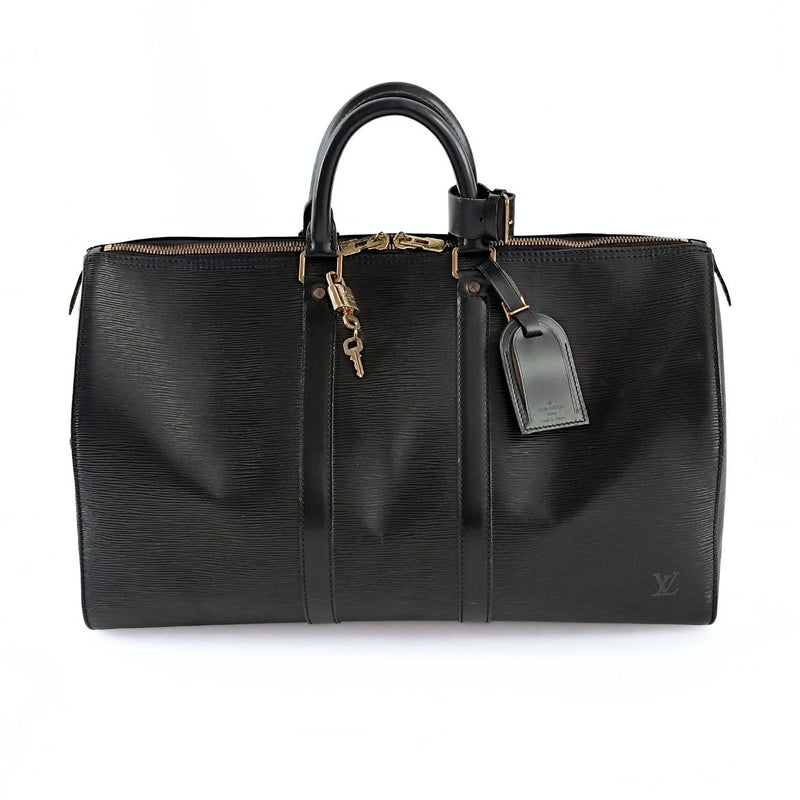 Louis Vuitton Keepall 45 Epi travel bag black