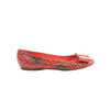 Louis Vuitton x Yayoi Kusama Bow 12 years Leather Polka Dot Ballet Flats in Red x Black, Size 38.5 EU Secondhand