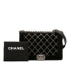 Chanel Medium Quilted Velvet Wild Stitch Boy Flap Secondhand