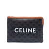 Celine Small Triomphe Coated Canvas Clutch Secondhand