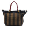 Fendi Canvas Pequin Stripe Satchel Secondhand