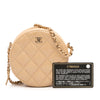 Chanel Quilted Caviar Round Clutch With Chain Secondhand