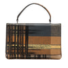 Prada Saffiano Tartan Print Top Handle Bag Secondhand