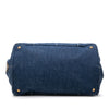 Prada Large Denim Canapa Logo Tote Secondhand