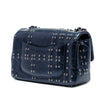Chanel Mini Rectangular Classic Glazed Calfskin Studded Airlines Single Flap Secondhand