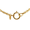 Chanel Gold Plated Circle Logo Pendant Necklace Secondhand