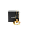 Secondhand Chanel Gold Plated Circle Logo Pendant Necklace