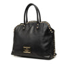 Valentino Leather Rockstud Dome Double Handle Satchel Secondhand