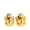 Secondhand Chanel Gold Plated CC Round Clip on Earrings