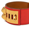 Hermès Epsom and Gold Plated Collier de Chien Bracelet Secondhand