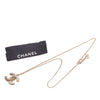 Chanel Gold Plated CC Rhinestone Pendant Necklace Secondhand