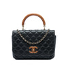 Chanel Quilted Lambskin Knock on Wood Satchel Secondhand