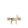Chanel CC Gold Plated and Gradient Resin Reindeer Brooch Secondhand