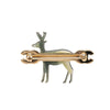 Chanel CC Gold Plated and Gradient Resin Reindeer Brooch Secondhand