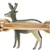 Chanel CC Gold Plated and Gradient Resin Reindeer Brooch Secondhand