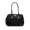 Prada Soft Calf Trimmed Tessuto Bauletto Bag Secondhand