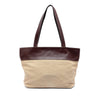 Chanel CC Canvas and Leather Tote Secondhand